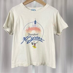 Vintage Disneyland Disney 30th Medium 1985 80's Tee Iconic Castle Graphic
